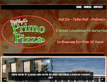 Tablet Screenshot of primopizza.biz